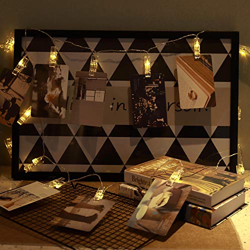 Clip Cadena de Luces LED 3 Metros 20 LED Fotoclips Guirnalda de Luces para Colgar Fotos, Notas, Memos Ideal para Decoración de Hogar, Pared, Navidad, Fiesta, Boda (Blanco Cálido) Clip Cadena de Luces LED 3 Metros 20 LED Fotoclips Guirnalda de Luces para Colgar Fotos, Notas, Memos Ideal para Decoración de Hogar, Pared, Navidad, Fiesta, Boda (Blanco Cálido)