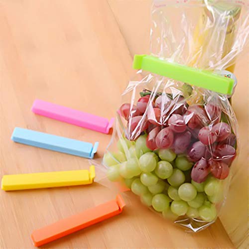 Clip de Sellado, ZoneYan Clips de Cierre para Bolsas, Clips de Cierre de Plástico, Pinzas Cierre Cocina, Pinzas de Bolsa de Comida, Sellado Clips para Alimentos, Pinzas Cierre Bolsas Grandes, 10 pcs