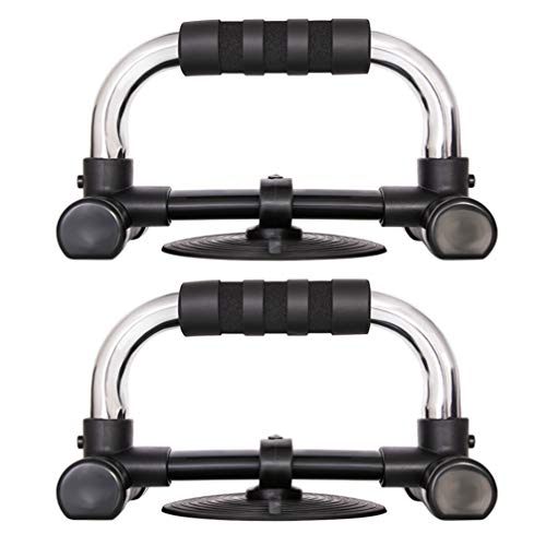 CLISPEED - 2 barras push up para ejercicios abdominales de entrenamiento en suelo negro