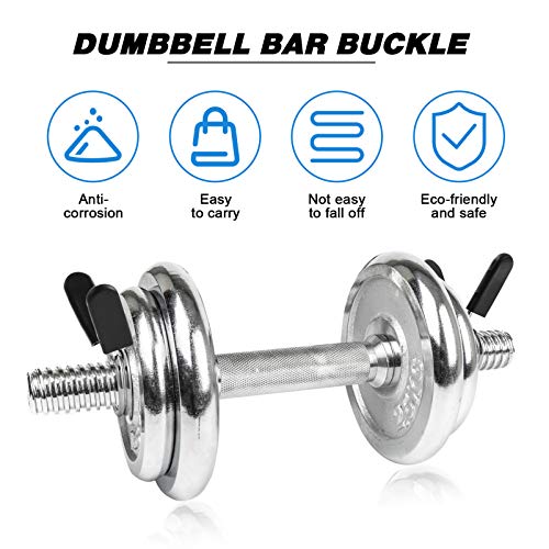 CLISPEED 4 Unids Fitness Spring Clips Barbell Spring Clip Collares Collares de Ejercicio Pinzas con Mancuernas para Levantamiento de Pesas Entrenamiento de Fuerza Ejercicio