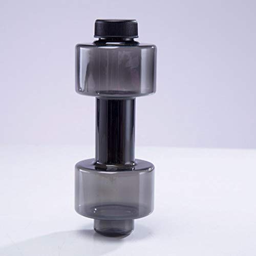CLISPEED Botella de Agua Deportiva con Forma de Pesa Botellas de Agua Potable Hervidor de Agua para Entrenamiento de Viaje Ejercicio Físico (Negro) CLISPEED Botella de Agua Deportiva con Forma de Pesa Botellas de Agua Potable Hervidor de Agua para Entrenamiento de Viaje Ejercicio Físico (Negro)