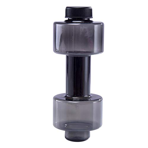 CLISPEED Botella de Agua Deportiva con Forma de Pesa Botellas de Agua Potable Hervidor de Agua para Entrenamiento de Viaje Ejercicio Físico (Negro) CLISPEED Botella de Agua Deportiva con Forma de Pesa Botellas de Agua Potable Hervidor de Agua para Entrenamiento de Viaje Ejercicio Físico (Negro)