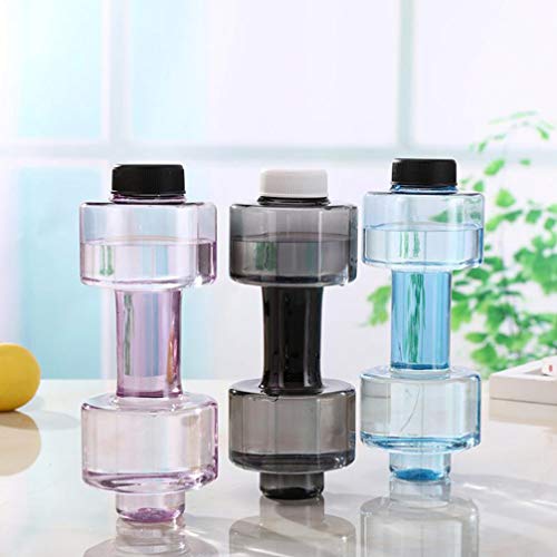 CLISPEED Botella de Agua Deportiva con Forma de Pesa Botellas de Agua Potable Hervidor de Agua para Entrenamiento de Viaje Ejercicio Físico (Negro) CLISPEED Botella de Agua Deportiva con Forma de Pesa Botellas de Agua Potable Hervidor de Agua para Entrenamiento de Viaje Ejercicio Físico (Negro)