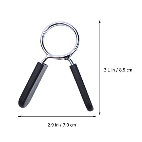 Clispeed Collares de Clip de Resorte 4 Piezas Abrazaderas de Barra con Mancuernas de 30 Mm - Clip de Collar de Resorte para Entrenamiento de Yoga de Levantamiento de Pesas en El Gimnasio Clispeed Collares de Clip de Resorte 4 Piezas Abrazaderas de Barra con Mancuernas de 30 Mm - Clip de Collar de Resorte para Entrenamiento de Yoga de Levantamiento de Pesas en El Gimnasio