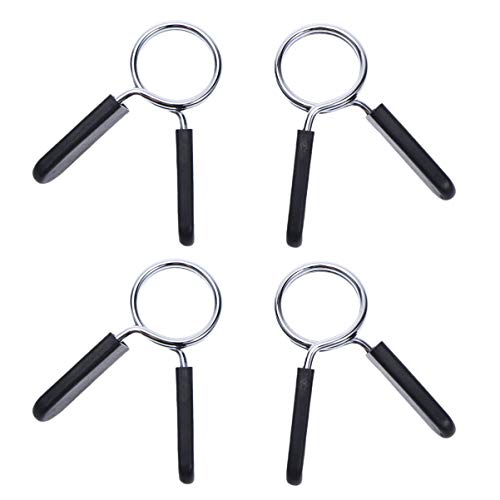 Clispeed Collares de Clip de Resorte 4 Piezas Abrazaderas de Barra con Mancuernas de 30 Mm - Clip de Collar de Resorte para Entrenamiento de Yoga de Levantamiento de Pesas en El Gimnasio Clispeed Collares de Clip de Resorte 4 Piezas Abrazaderas de Barra con Mancuernas de 30 Mm - Clip de Collar de Resorte para Entrenamiento de Yoga de Levantamiento de Pesas en El Gimnasio