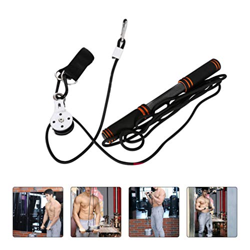 CLISPEED Juego de Cuerdas de Tríceps Cable de Cuerda Desplegable Accesorios de Polea Equipo de Entrenamiento de Fuerza del Brazo para Jalones Laterales Curl de Bíceps Extensiones de