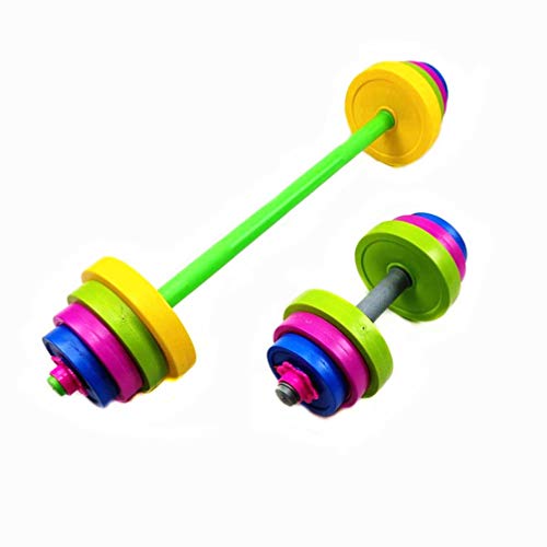 CLISPEED Juguetes para mancuernas ajustables con mancuernas para niños, 11 piezas, juego de ejercicios falsos con mancuernas para niños (tipo largo) CLISPEED Juguetes para mancuernas ajustables con mancuernas para niños, 11 piezas, juego de ejercicios falsos con mancuernas para niños (tipo largo)