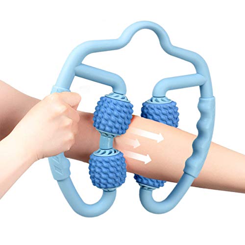 CLISPEED Punto de Disparo Rodillo Muscular Tejido Profundo Auto Masaje para Pantorrillas Piernas Brazos Codo de Tenista Y Codo de Golfista (Azul) CLISPEED Punto de Disparo Rodillo Muscular Tejido Profundo Auto Masaje para Pantorrillas Piernas Brazos Codo de Tenista Y Codo de Golfista (Azul)