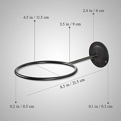 Clispeed Soportes de exhibiciĂłn de los titulares de la Bola montados en la Pared Balones de Ejercicio de Voleibol de fĂștbol, fĂștbol, Negro Paquete de 2 Clispeed Soportes de exhibiciĂłn de los titulares de la Bola montados en la Pared Balones de Ejercicio de Voleibol de fĂștbol, fĂștbol, Negro Paquete de 2