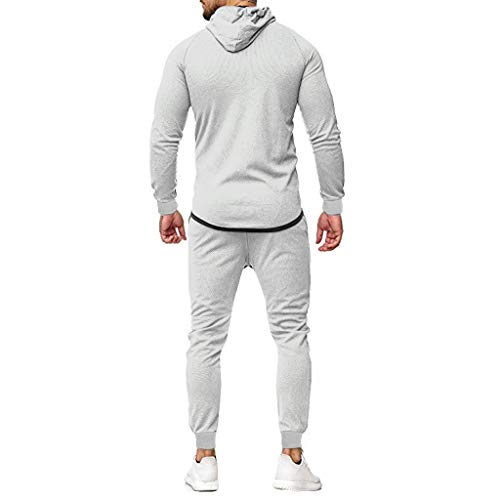 CLOOM Chándal Completo para Hombre Moda Slim Fit Otoño e Invierno Conjunto De Ropa Deportivo De Manga Larga Casual Sudadera con Capucha + Pantalones