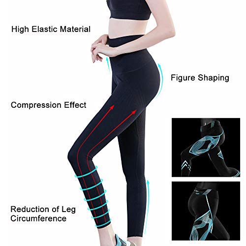 CLOSKIN Mallas de Mujer Pantalones Deportivos Mallas con Cintura Alta Pantalones Yoga Sexy Pantalones Compresión Fitness Pantalones Opacos