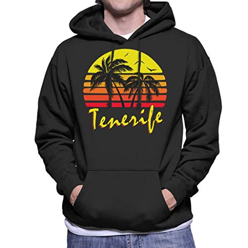 Cloud City 7 Tenerife Vintage Sun Men's Hooded Sweatshirt Cloud City 7 Tenerife Vintage Sun Men's Hooded Sweatshirt