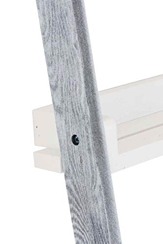 CLP Estantería Escalera Skylar con 6 Estantes I Estantería con Estilo Rústico I Estantería de 6 Estantes I Estantería Libreria Color: Blanco/Gris CLP Estantería Escalera Skylar con 6 Estantes I Estantería con Estilo Rústico I Estantería de 6 Estantes I Estantería Libreria Color: Blanco/Gris