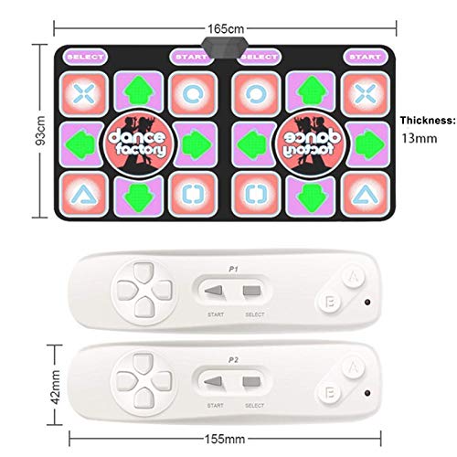 CNMJI Manta De Baile Doble HD Almohadilla De Baile Inalámbrica Alfombrilla De Baile Plegable Antideslizante para El Hogar Consola De Juego Somatosensorial 3D Alfombra De Yoga SuaveC CNMJI Manta De Baile Doble HD Almohadilla De Baile Inalámbrica Alfombrilla De Baile Plegable Antideslizante para El Hogar Consola De Juego Somatosensorial 3D Alfombra De Yoga SuaveC