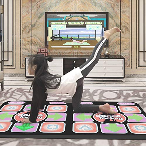 CNMJI Manta De Baile Doble HD Almohadilla De Baile Inalámbrica Alfombrilla De Baile Plegable Antideslizante para El Hogar Consola De Juego Somatosensorial 3D Alfombra De Yoga SuaveC