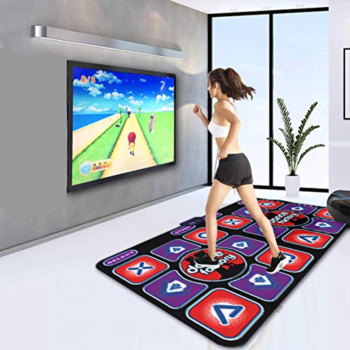 CNMJI Manta De Baile Doble HD Almohadilla De Baile Inalámbrica Alfombrilla De Baile Plegable Antideslizante para El Hogar Consola De Juego Somatosensorial 3D Alfombra De Yoga SuaveC