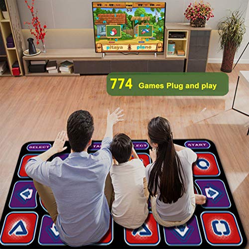 CNMJI Manta De Baile Doble HD Almohadilla De Baile Inalámbrica Alfombrilla De Baile Plegable Antideslizante para El Hogar Consola De Juego Somatosensorial 3D Alfombra De Yoga SuaveC CNMJI Manta De Baile Doble HD Almohadilla De Baile Inalámbrica Alfombrilla De Baile Plegable Antideslizante para El Hogar Consola De Juego Somatosensorial 3D Alfombra De Yoga SuaveC