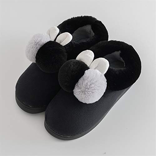 CNZXCO 2 unids Padre-niño Traje Lindo Peluche Conejo Mujer Invierno Pantalones de algodón casero niña Conejo Oreja algodón Zapatos para Damas (Color : Black, Size : 38/39EU) CNZXCO 2 unids Padre-niño Traje Lindo Peluche Conejo Mujer Invierno Pantalones de algodón casero niña Conejo Oreja algodón Zapatos para Damas (Color : Black, Size : 38/39EU)