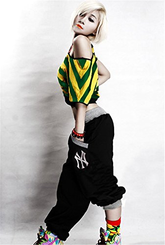 COCO clothing Pantalones Mujer Hip Hop Moda Amantes Harem Holgada Hippie Deportivas Bombachos Verano (Negro, m) COCO clothing Pantalones Mujer Hip Hop Moda Amantes Harem Holgada Hippie Deportivas Bombachos Verano (Negro, m)