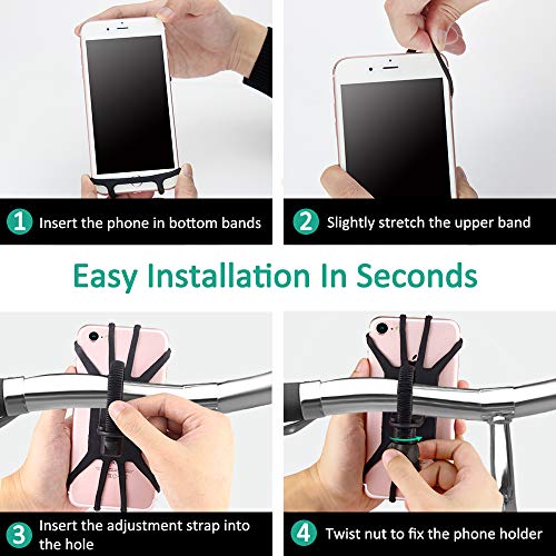 Cocoda Soporte Movil Bici, Universal Soporte Móvil Moto Bicicleta, 360° Rotación Ajustable Porta Teléfono Motocicleta, Compatible con iPhone 12 Pro Max/12 Mini/11 Pro MAX/XS MAX/XR, Samsung y Más Cocoda Soporte Movil Bici, Universal Soporte Móvil Moto Bicicleta, 360° Rotación Ajustable Porta Teléfono Motocicleta, Compatible con iPhone 12 Pro Max/12 Mini/11 Pro MAX/XS MAX/XR, Samsung y Más