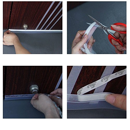 CODIRATO Tira de Sellado 10 m Tira Autoadhesiva Silicona Transparente Cinta Calafateo para Puerta Autoadhesiva para Puertas y Ventanas CODIRATO Tira de Sellado 10 m Tira Autoadhesiva Silicona Transparente Cinta Calafateo para Puerta Autoadhesiva para Puertas y Ventanas