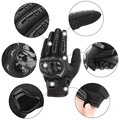 COFIT Guantes de Motos, Guantes de Pantalla Táctil Full Touch para Carreras de Motos, MTB, Escalada, Senderismo y Otros Deportes al Aire Libre - Negro L COFIT Guantes de Motos, Guantes de Pantalla Táctil Full Touch para Carreras de Motos, MTB, Escalada, Senderismo y Otros Deportes al Aire Libre - Negro L