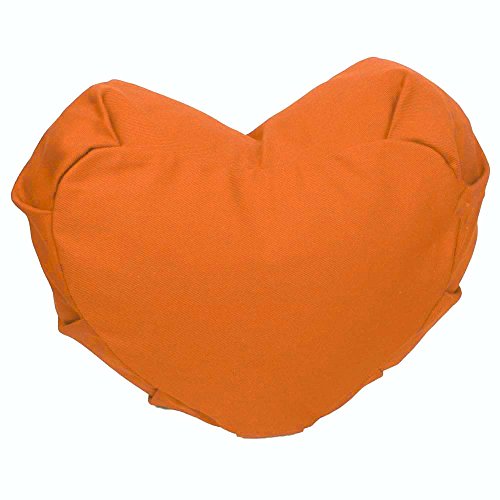 Cojín de meditación con forma de media luna para yoga, meditación y pilates, funda lavable, relleno de cáscara de espelta, adecuado para principiantes y expertos, color naranja