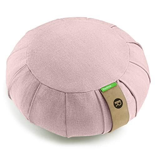 Cojín de meditación zafu redondo desenfundable, de algodón natural, un diseño elegante y un asiento óptimo para una práctica de yoga para adultos y niños (rosa). Cojín de meditación zafu redondo desenfundable, de algodón natural, un diseño elegante y un asiento óptimo para una práctica de yoga para adultos y niños (rosa).
