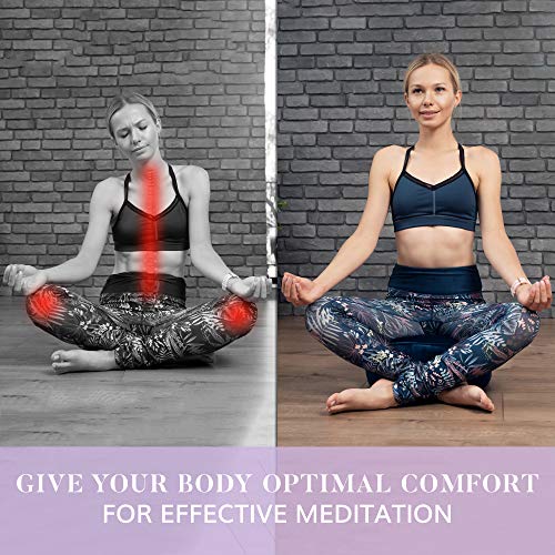 Cojin Yoga Zafu Meditación - Cojín de Suelo Marrón para la Práctica de la Meditación - Accesorio Yoga para Mujer - Cojín Meditación Azul con Trigo y con Aroma a Yoga Cojin Yoga Zafu Meditación - Cojín de Suelo Marrón para la Práctica de la Meditación - Accesorio Yoga para Mujer - Cojín Meditación Azul con Trigo y con Aroma a Yoga