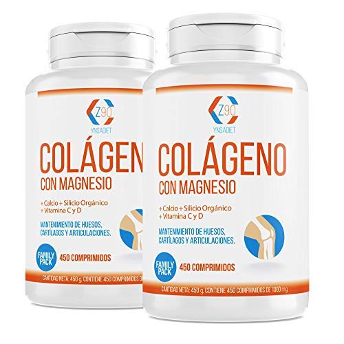 Colágeno hidrolizado con calcio para huesos y articulaciones – Colágeno con vitamina C y vitamina D para ayudar a la energía del día a día - 900 comprimidos