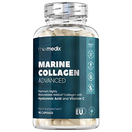 Colágeno Marino, Ácido Hialurónico, Coenzima Q10, Vitamina C y Zinc Dosis Alta 1200mg | Suplemento Para Cabello, Piel, Huesos, Músculos y Articulaciones, Suplemento Antiarrugas, 90 Cápsulas Colágeno Marino, Ácido Hialurónico, Coenzima Q10, Vitamina C y Zinc Dosis Alta 1200mg | Suplemento Para Cabello, Piel, Huesos, Músculos y Articulaciones, Suplemento Antiarrugas, 90 Cápsulas