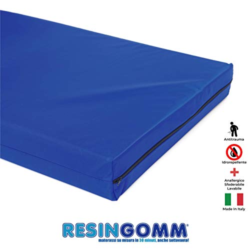 Colchón deportivo de caída 100 x 200 x 10 Anti Velcro de exterior Gimnasia propedeutico Capriola tuffi Portero Fútbol mejora Equilibrio desenfundable uso también de exterior