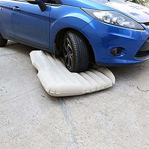 Colchón Inflable Coche SUV Multifuncional Plegable Cama Inflable para Asiento Trasero de Coche con Bomba de Aire Eléctrica + 2 Almohadas Sofá Hinchable con Inflador de Auto Negro (A, negro)