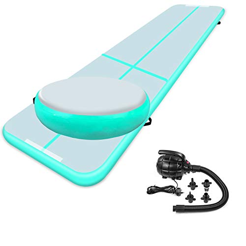 Colchoneta de Gimnasia Airtrack 3M 10 cm de Grosor, Alfombrilla de Gimnasio Tumbling, Pista de Aire colchonetas para saltar, Entrenamiento Tapete de Yoga, Colchonetas de Ejercicio