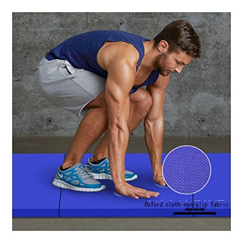 Colchoneta Gimnasia LXHONG Colchoneta Plegable para Gimnasia, Estera De Yoga Antideslizante para Ejercicio, Colchoneta Gimnasia para Colegio Gimnasio PU 3 Tamaños (Color : Blue, Size : 50X100X5CM)