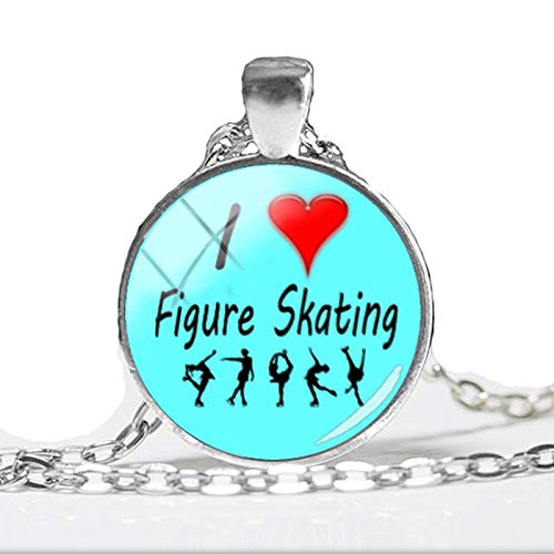 Colgante de patinaje artístico con colgante de patinaje en forma redonda con cabujón de clase redonda Colgante de patinaje artístico con colgante de patinaje en forma redonda con cabujón de clase redonda
