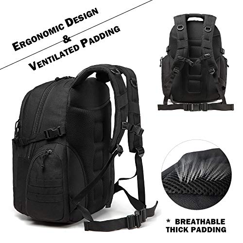 Colisal Mochila Militar 40L Mochila Tactica para Hombre Mochila Ejercito con Molle Gran Capacidad Mochila Asalto para Senderismo Mochila Negro