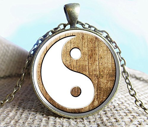 Collar con colgante de imagen de Yin Yang, Yin y Yang, yoga, joyería espiritual Collar con colgante de imagen de Yin Yang, Yin y Yang, yoga, joyería espiritual