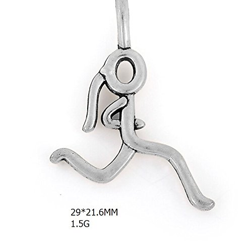 Collar con un colgante de una niña corriendo, uno con inscripción en inglés (Love to Run) y otro con forma de zapatilla y inscripción de los 13,1 millas del medio maratón Collar con un colgante de una niña corriendo, uno con inscripción en inglés (Love to Run) y otro con forma de zapatilla y inscripción de los 13,1 millas del medio maratón