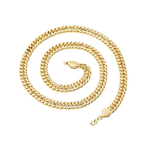 Collar de joyería de moda encantador para mujeres y hombres Hip-Hop, collar largo de cadena cubana Pary, Club, Pub, Street Decor Jewelry para ella, color: plateado (color: negro) Collar de joyería de moda encantador para mujeres y hombres Hip-Hop, collar largo de cadena cubana Pary, Club, Pub, Street Decor Jewelry para ella, color: plateado (color: negro)