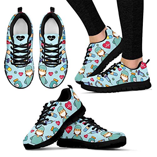 Coloranimal Zapatillas deportivas para correr por carretera para mujer, de malla de aire, ligeras, informales, para uso diario., color, talla 39 EU