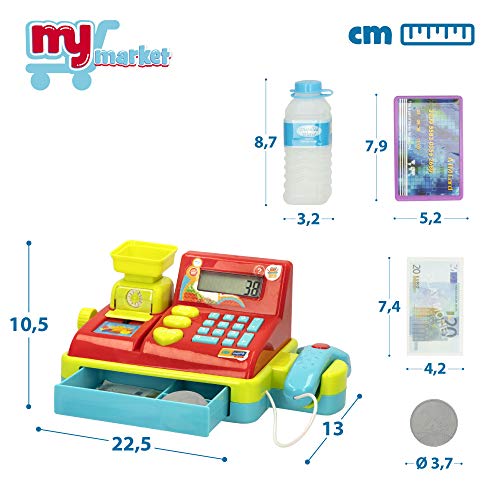 ColorBaby - Caja registradora con luz, sonido y calculadora My Market (46589)