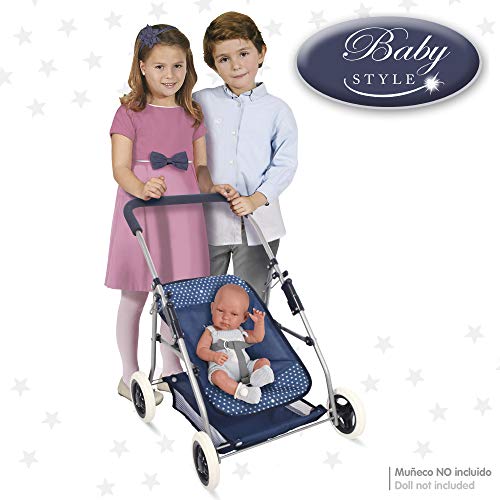 ColorBaby - Cochecito de muñecas plegable 3 en 1 Baby Style, Azul(44919)