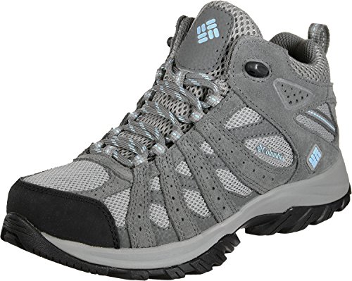 Columbia Canyon Point Mid, Zapatos de Senderismo Impermeables Mujer, Gris (Light Grey, Oxygen), 40 EU
