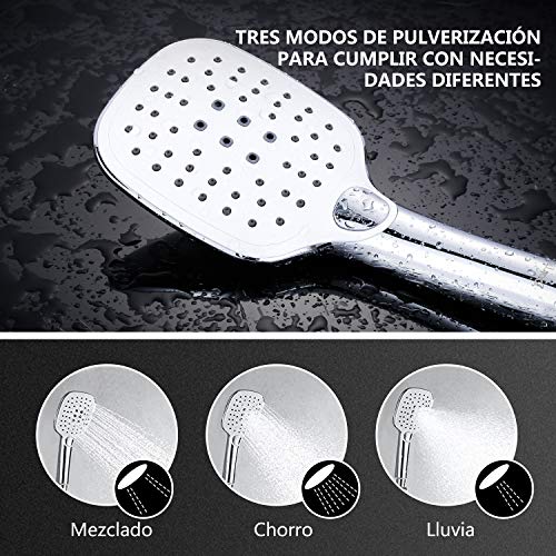 Columna Ducha Dalmo, Sistema de Ducha con Alcachofa, Conjunto Ducha Regulable Metal Completo con 3 Cabezales de Ducha, Grifo Ducha de Altura Adjustable, Conjunto Combinado de Ducha de ángulo Cariable Columna Ducha Dalmo, Sistema de Ducha con Alcachofa, Conjunto Ducha Regulable Metal Completo con 3 Cabezales de Ducha, Grifo Ducha de Altura Adjustable, Conjunto Combinado de Ducha de ángulo Cariable