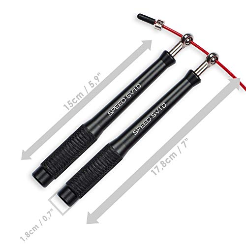 Comba de alta Velocidad Aluminio Sportvitae Speed SV1.0 CrossFit Boxeo Double Unders Ajustable