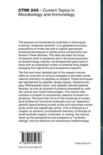 Combinatorial Chemistry in Biology: 243 (Current Topics in Microbiology and Immunology) Combinatorial Chemistry in Biology: 243 (Current Topics in Microbiology and Immunology)
