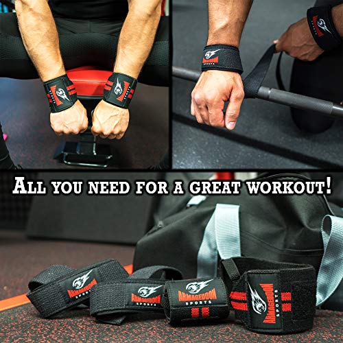 Combo Lifting Straps + Wrist Wraps Correas Levantamiento de Pesas y Musculación Con Neopreno Acolchado Para Gimnasio De Halterofilia Y Poder Levantar Al Fuerte Agarre Combo Lifting Straps + Wrist Wraps Correas Levantamiento de Pesas y Musculación Con Neopreno Acolchado Para Gimnasio De Halterofilia Y Poder Levantar Al Fuerte Agarre