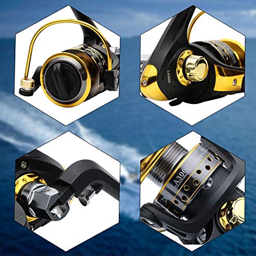 Combo per canne da Spinning e mulinello 2.1m, 2.4m, 3.0m, 3.6m Canna da Pesca telescopica in carbonio al 99% e 11BB Mulinello e Borsa da Pesca & esche e Linea, Set combinato Canna da Pesca (2.1M) Combo per canne da Spinning e mulinello 2.1m, 2.4m, 3.0m, 3.6m Canna da Pesca telescopica in carbonio al 99% e 11BB Mulinello e Borsa da Pesca & esche e Linea, Set combinato Canna da Pesca (2.1M)