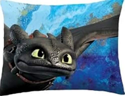 Cómo Entrenar a tu dragón Ropa de Cama Reversible How to Train Your Dragon HTTD-6050BL 140x200 Furia Luminosa y Nocturna Desdentao Negro Blanco Azúl Oeko Tex